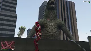 Iron Man & Godzilla VS Mechagodzilla | GTA 5