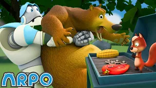 BBQ Brawl | ARPO| Educational Kids Videos | Moonbug Kids