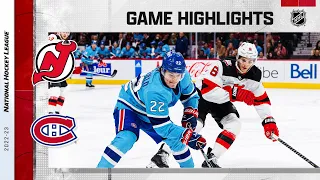 Devils @ Canadiens 11/15/ | NHL Highlights 2022
