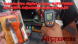 Termômetro digital a laser NJTY T400A -50~400℃ Adjustable emissivity 0,95