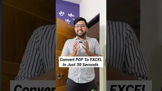 Secret Excel Trick | Convert PDF to EXCEL #shorts #exceltips