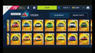 Asphalt 9 - Progress & Garage #1 - Spending 78,647,544 Credits Worth 2,786,333 Garage Points