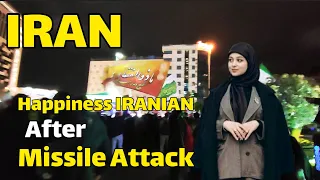 Happiness and Celebration of the IRANIAN People After the Missile Attack 🇮🇷 IRAN 2024