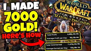 How To Make 7000 Gold in Phase 2 - My Season of Discovery Goldmaking Blueprint