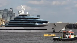 110m Superyacht KAOS arrives in LONDON