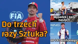 Leclerc najszybszy, Piastri ma czego żałować. Sztuka i Biliński nie zachwycili, ale Biliński tak #F1