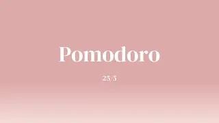 Pomodoro Technique 25 x 5 | 1 Hour | Deep Focus - No Music | Study with Me, Work with Me