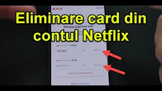 Eliminarea cardului bancar din contul Netflix