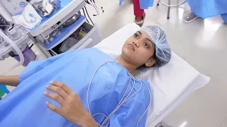 Young Girl Going Under Anesthesia for Plastic Surgery