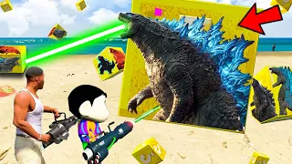 GTA 5 : SHINCHAN & FRANKLIN Opening BIGGEST "GODZILLA" LUCKY BOXES in GTA 5! (GTA 5 mods)