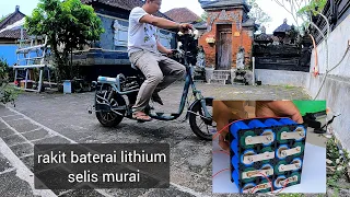 rakit sendiri baterai selis murai, lifepo4 48V 16s 6Ah, mudah kok