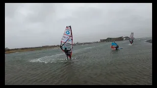 Windsurf Brouwersdam #128 Stormchaser, freestyle action, gusts up to 55 knots