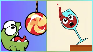 Spill It VS Cut the Rope - All Levels SpeedRun Gameplay Ep1