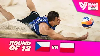 Perusic/ Schweiner vs. Losiak/ Bryl - Round of 12 Highlights Tepic 2023 #BeachProTour