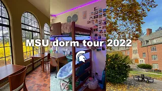 Tiny college Dorm Room tour!! | Michigan State University 2022 // Williams Hall, north neighborhood