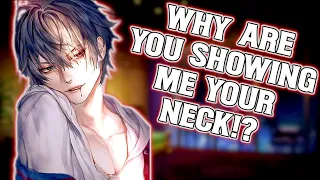 Your Thirsty Vampire Crush Confesses...[M4A][ASMR][Feeding][Kisses]