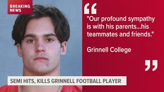 Grinnell football player killed in overnight collision on Interstate 80