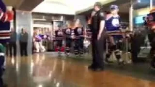 Edmonton Oilers coming out of dressing room