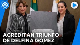 Delfina Gómez recibe su acreditación como ganadora del Estado de México