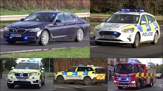 NEW SCOTTISH POLICE CARS + Police Vehicles, Fire Engines and Ambulances responding with siren