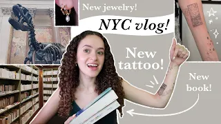 NYC vlog - new tattoo, book shopping, museum visit, and new jewelry pieces!
