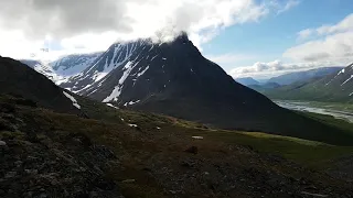 Solo trailrunning in Sarek National Park. Guohpervagge and Rapadalen