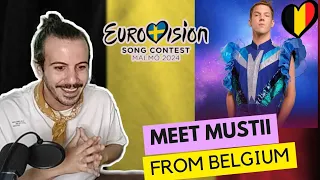 🇧🇪 Mustii from Belgium Eurovision 2024 🇸🇪 (SUBTITLED) Info + Reaction to Mustii - Blind (Live)