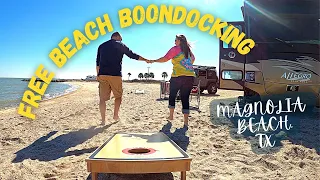 Magnolia Beach in Texas 😎| FREE Beach Boondocking | Fulltime RV Life