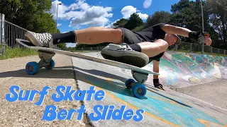 Learn to Surf Skate Pt5 Bert Slides (Bertlemann Turns on a Carver)