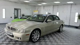 2007 Jaguar XJ 3.0 V6 In Gold With Cream Leather And Low Miles for Sale in Cardiff