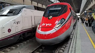 Train ride on Spain's IRYO first class from Madrid to Seville