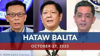 UNTV: HATAW BALITA  |   October 27, 2023