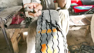 Restoration of Old Tires at Local Tyre Repair Shops
