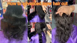 How to Long Layer Hair cut | How to advanced layer hair cut | tutorial | step by step | easy way