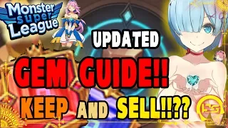 Monster Super League GUIDE!! WHICH GEMS TO KEEP AND SELL!! IN-DEPTH GUIDE ON SORTING YOUR GEMS!! ♕