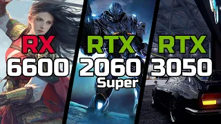 RX 6600 vs RTX 2060 Super vs RTX 3050 - Test in 19 Games