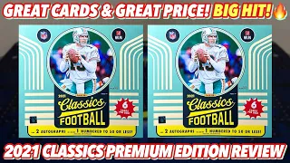 BIG HIT!💥 GREAT VALUE! | 2021 Panini Classics Football Premium Edition Hobby Box Review x2