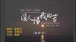 陈舒岩《没人懂我的苦》 KTV 导唱字幕 （备有伴奏视频）