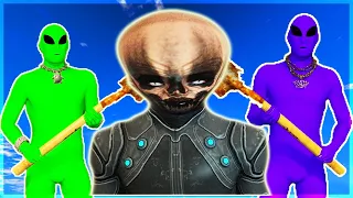 Getting REVENGE on The Green vs Purple Alien Gangs on GTA 5 Online!