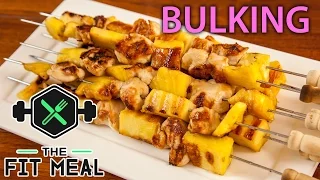 Delicious Hawaiian Chicken Kabobs (High Protein, Bulking)