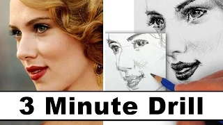 How to Draw Scarlett Johansson in 3 Minutes