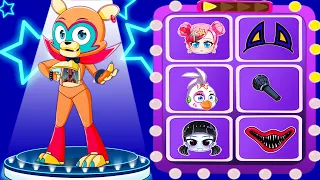 Freddy DRESS UP vs Anna x Squid Game Doll x FNAF | Gacha Club | Ppg x Rrb Gacha Life