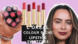 Swatching the full L'Oreal Color Riche Lipstick Collection | Nadia Vega
