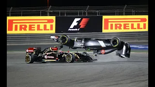 F1 Pastor Maldonado Onboard Crashes