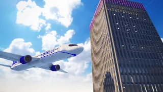 Realistic Plane Crashes vs Buildings #6 | Teardown