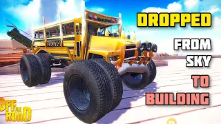 DROPPING MONSTER SCHOOL BUS TO A SKYSCRAPER | OFF THE ROAD OPEN WORLS DRIVING GAME