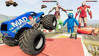 Monster Truck Madness LIVE  #6 | Long Jumps and Crashes | BeamNG Drive - Griff's Garage