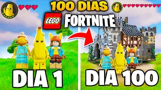 SOBREVIVI 100 DIAS ZERANDO LEGO FORTNITE - O FILME COMPLETO