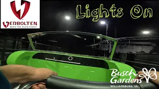 “Verbolten” On Ride LIGHTS ON POV Busch Gardens Williamsburg 🚘🌲