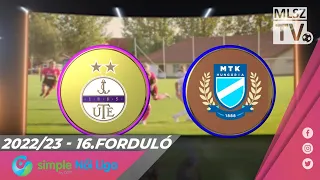 Újpest FC - MTK Budapest | 0-7 | Simple Női Liga | 16. forduló | MLSZTV